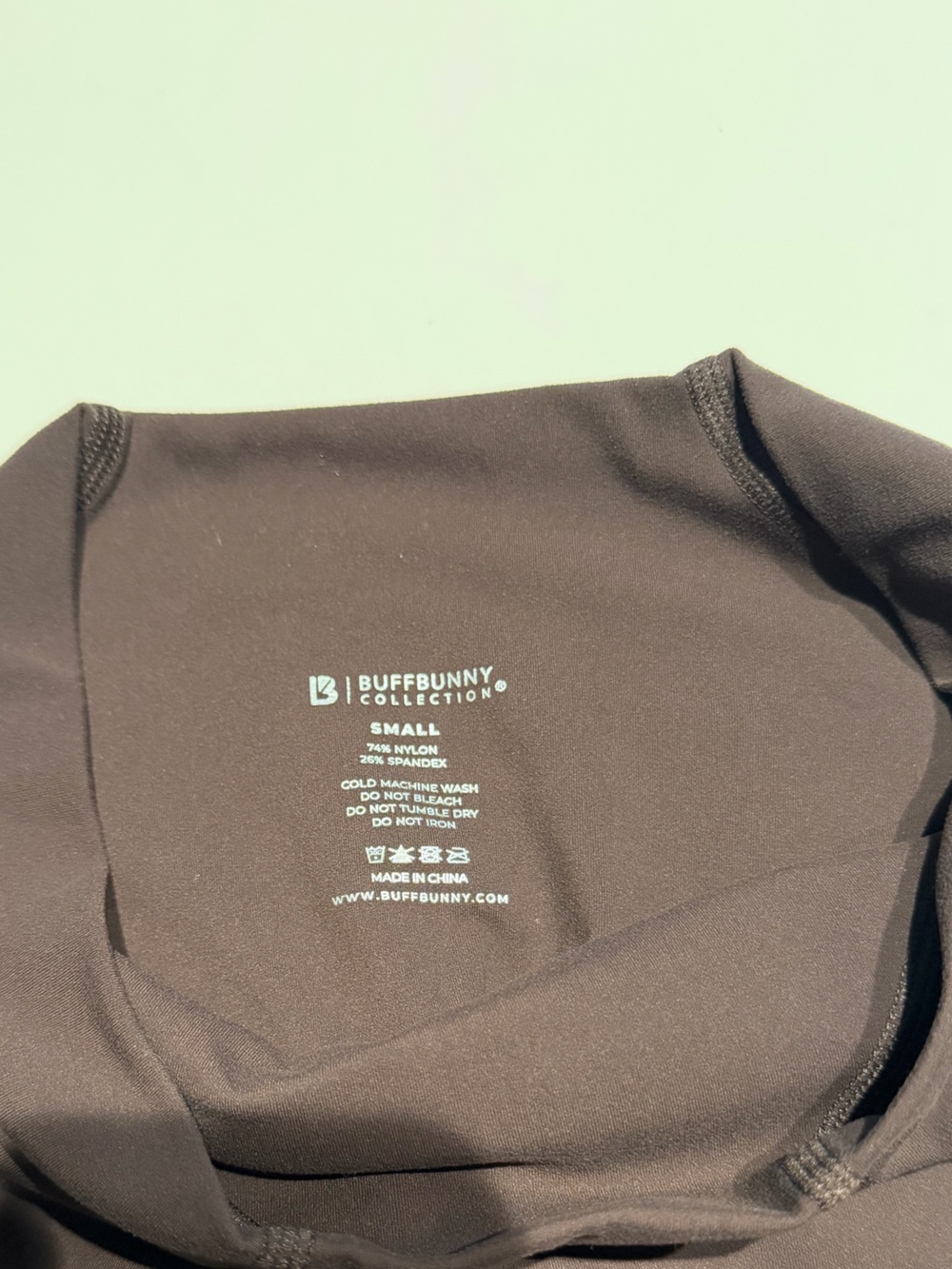 BuffBunny High-Waist Bike Shorts in Deep Brown - Picture 3 of 3